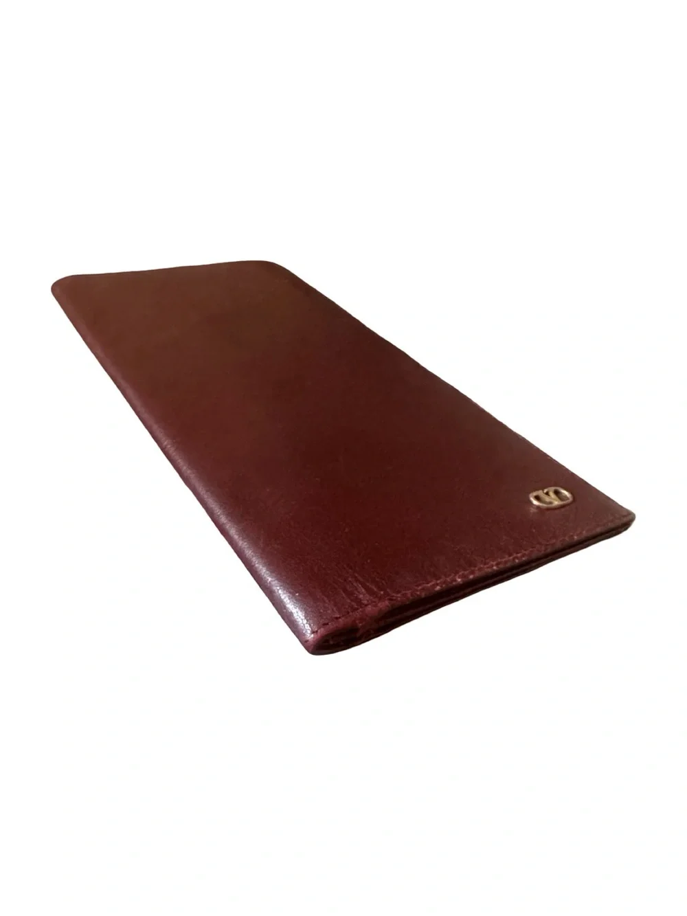 Valentino Men's/Womens  Burgundy Leather Long Wallet